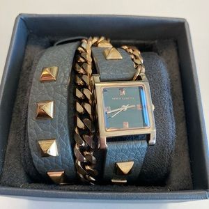 Vince Camuto Rose Gold Studded Wrap Watch